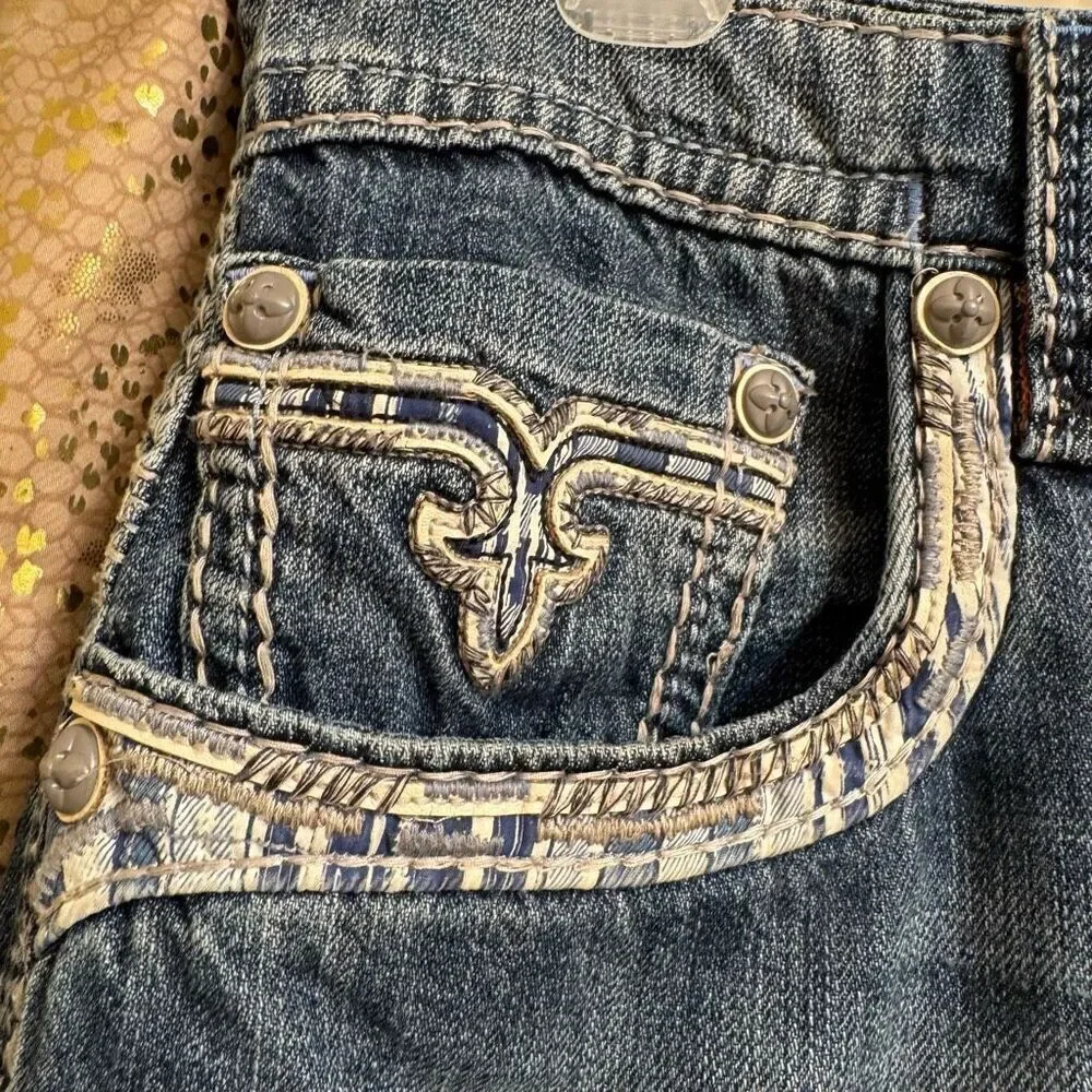 Rock Revival Men's Adriel SJ400 Slim Straight Jeans Size 38 - Picture 7 of 14